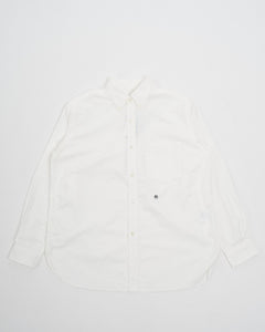 Button Down Wind Shirt White from Nanamica - photo №1. New Shirts at meadowweb.com