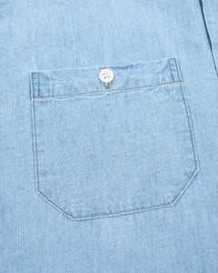CHAMBRAY 60'S WORK SHIRT CHAMBRAY BLEACHED from orSlow - photo №3. New Shirts at meadowweb.com