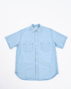 CHAMBRAY 60'S WORK SHIRT CHAMBRAY BLEACHED from orSlow - photo №1. New Shirts at meadowweb.com