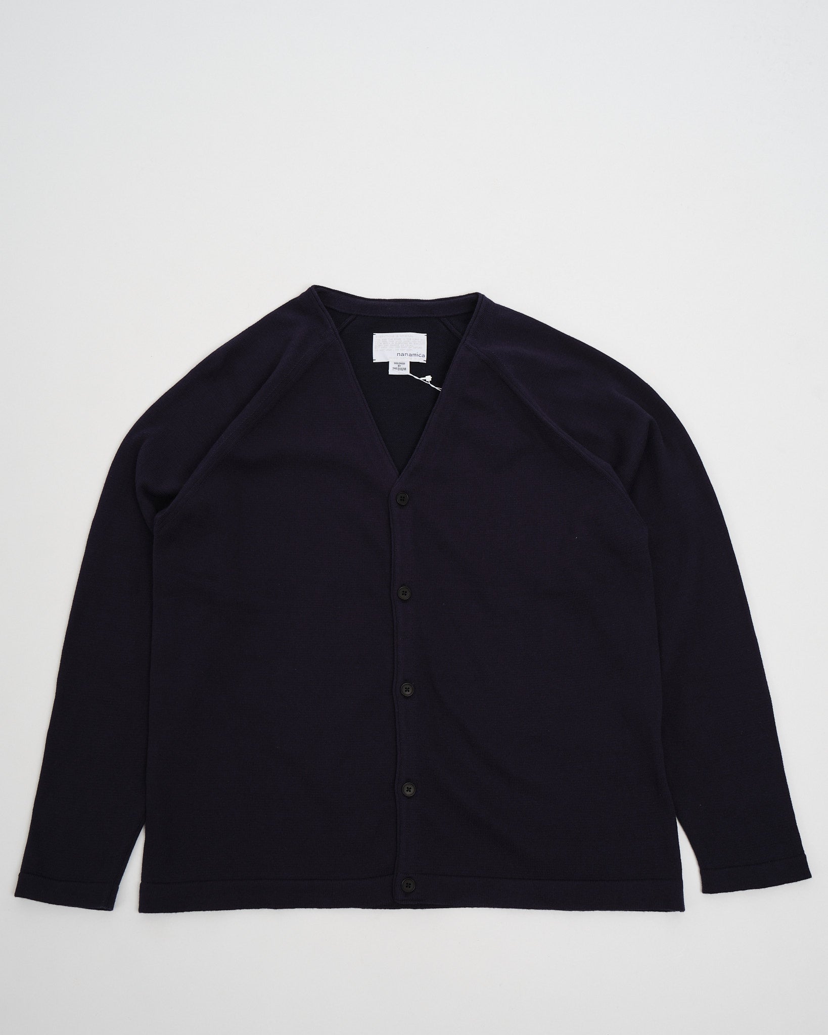 Cotton Cashmere Cardigan Navy by Nanamica ️ Meadow Online Store