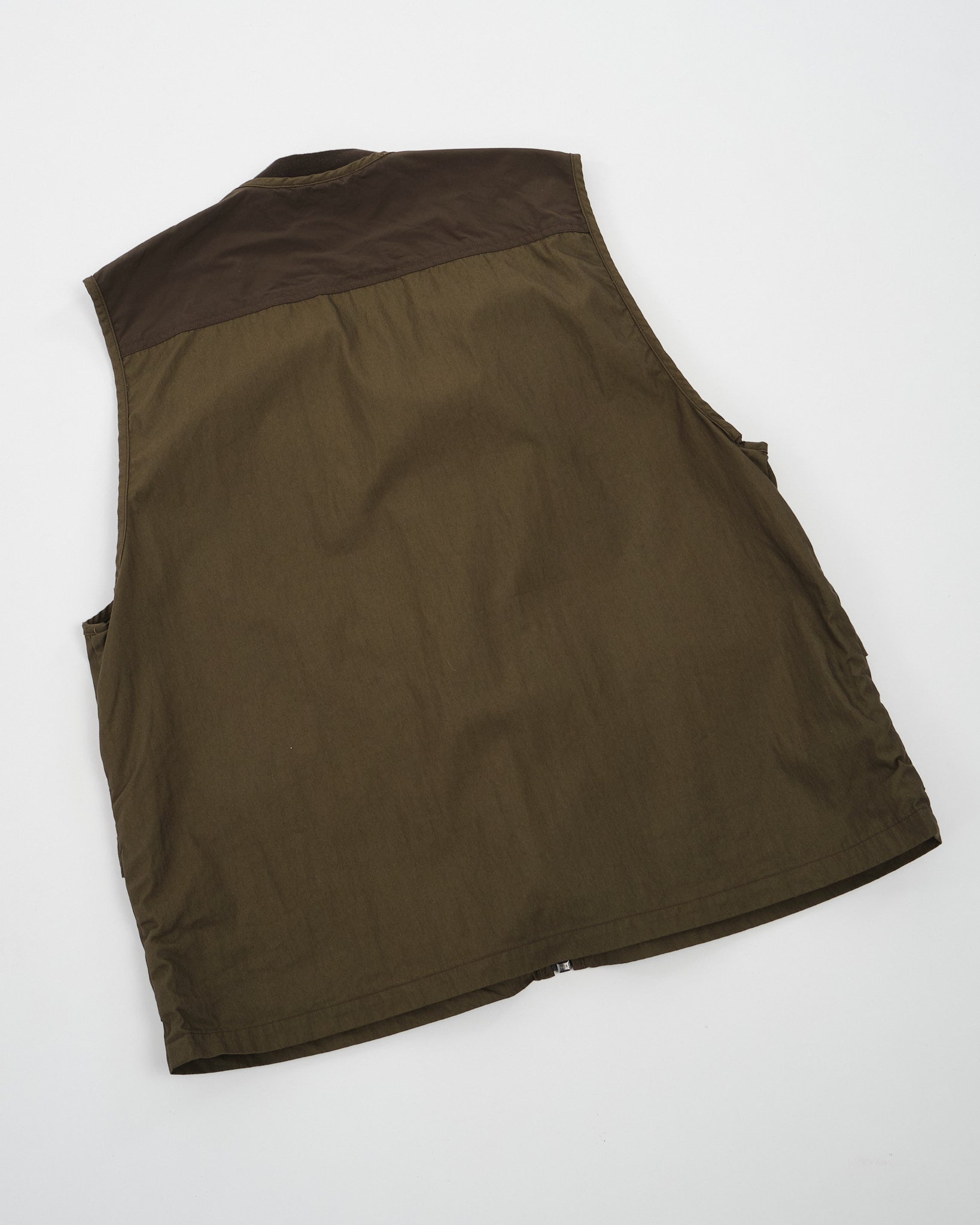 Cotton Nylon Utility Vest Army Green by orSlow - Meadow