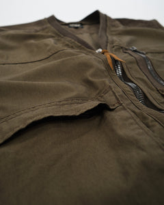 COTTON NYLON UTILITY VEST ARMY GREEN from orSlow - photo №5. New Vests at meadowweb.com