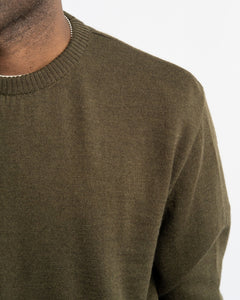 Crewneck Long Sleeve Merino Wool Green from Maglificio GRP - photo №9. New Knitwear at meadowweb.com