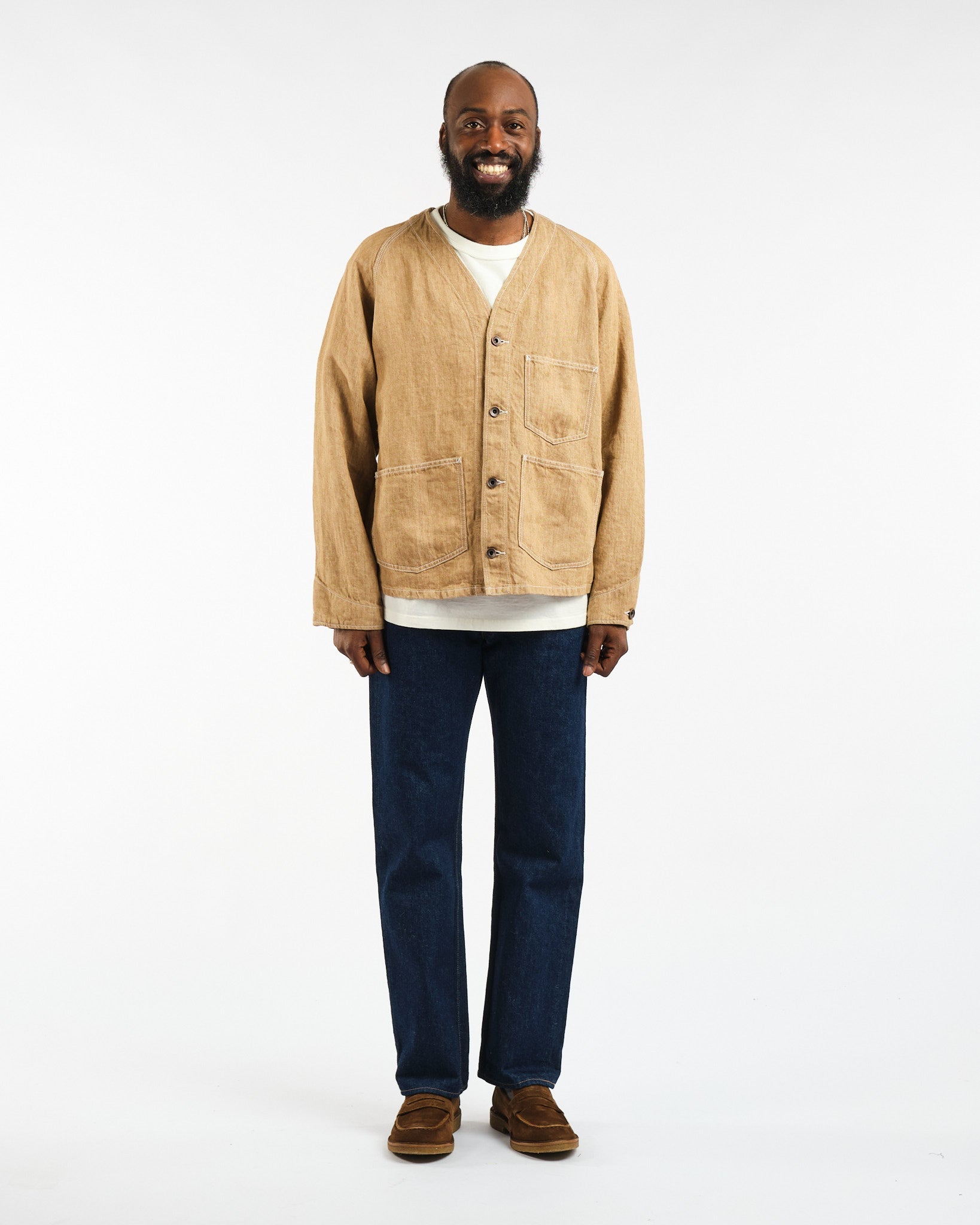 BEAMS+ | Engineer Jacket Twill Linen Brown | MEADOW