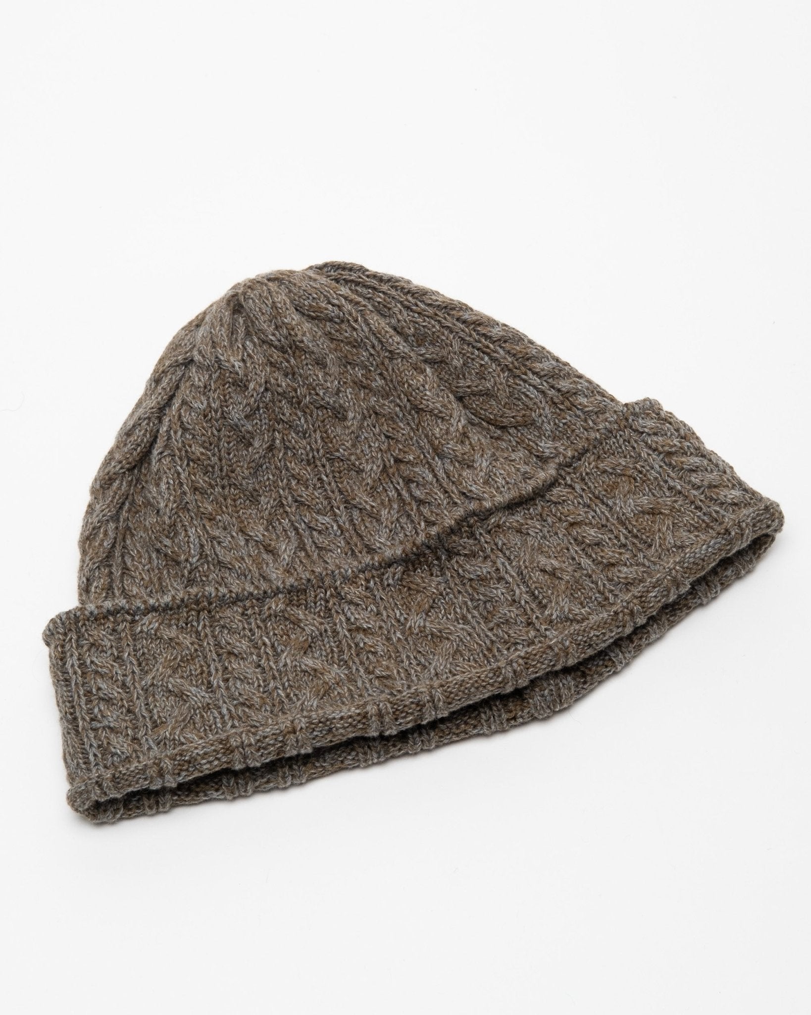 Fisherman Cable Knit Hat Green - Meadow