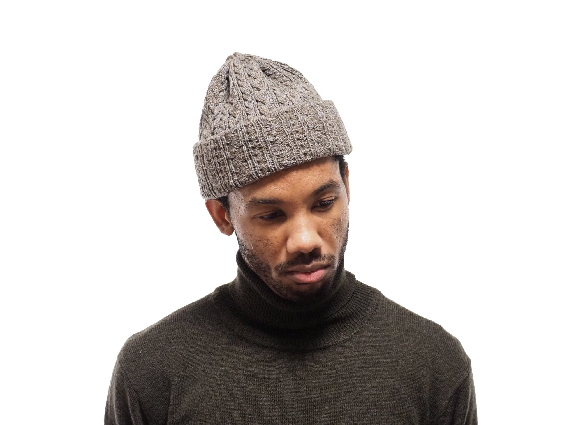 Fisherman Cable Knit Hat Green - Meadow