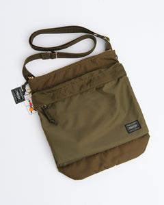 Force Shoulder Bag Olive Drab from Porter by Yoshida - photo №1. New Bags at meadowweb.com