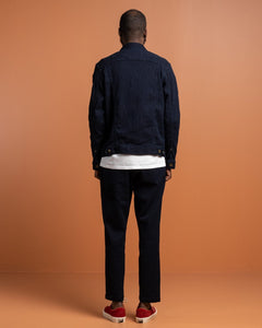J752971 Sashiko Easy Tapered Pants from Japan Blue Jeans - photo №13. New Trousers at meadowweb.com