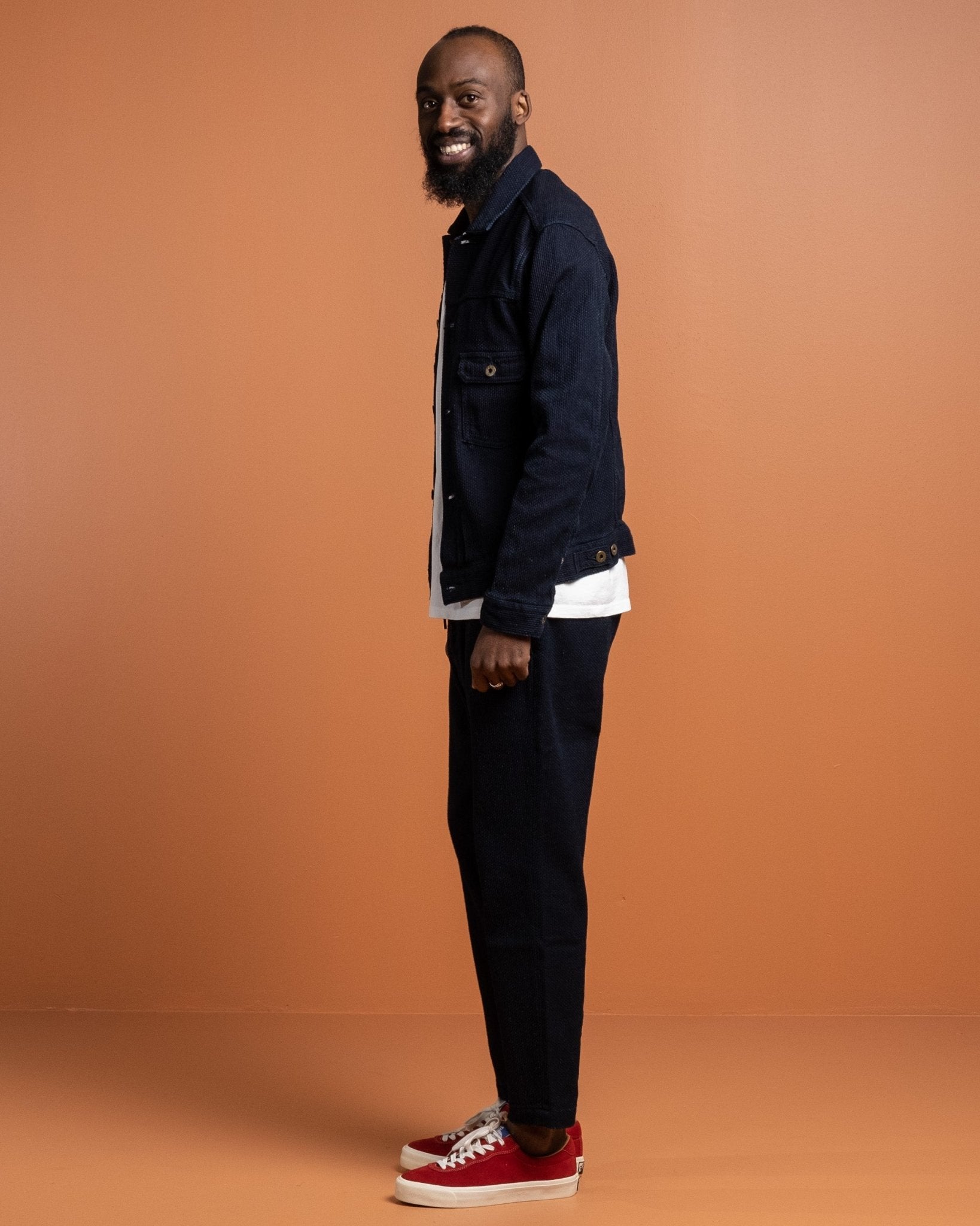JBPT10043A Sashiko Easy Tapered Pants by Japan Blue Jeans - Meadow