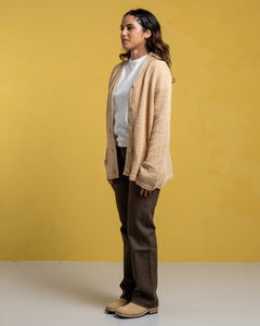 Knitted Cardigan Beige Faux Cord W from Our Legacy - photo №2. New Cardigans at meadowweb.com