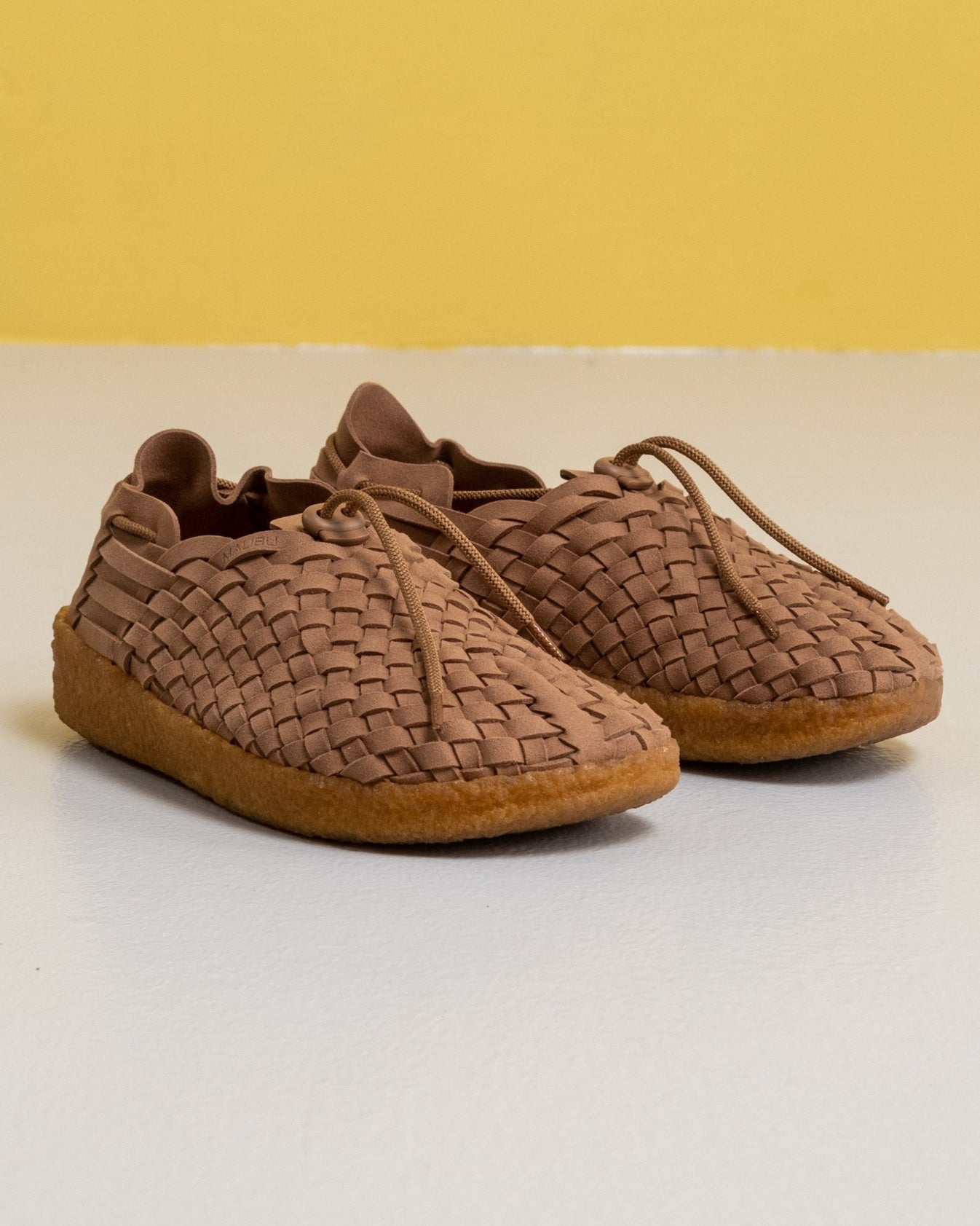 Latigo Suede/Vegan Leather Crepe Gum Shoes Walnut/Tan by Malibu Sandals ...