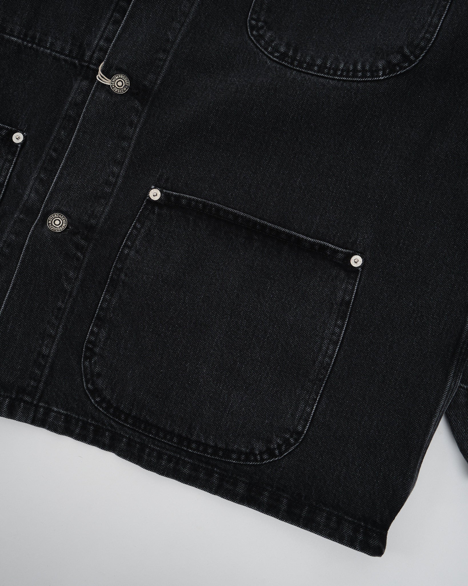LOOSE FIT COVERALL BLACK DENIM STONE - Meadow