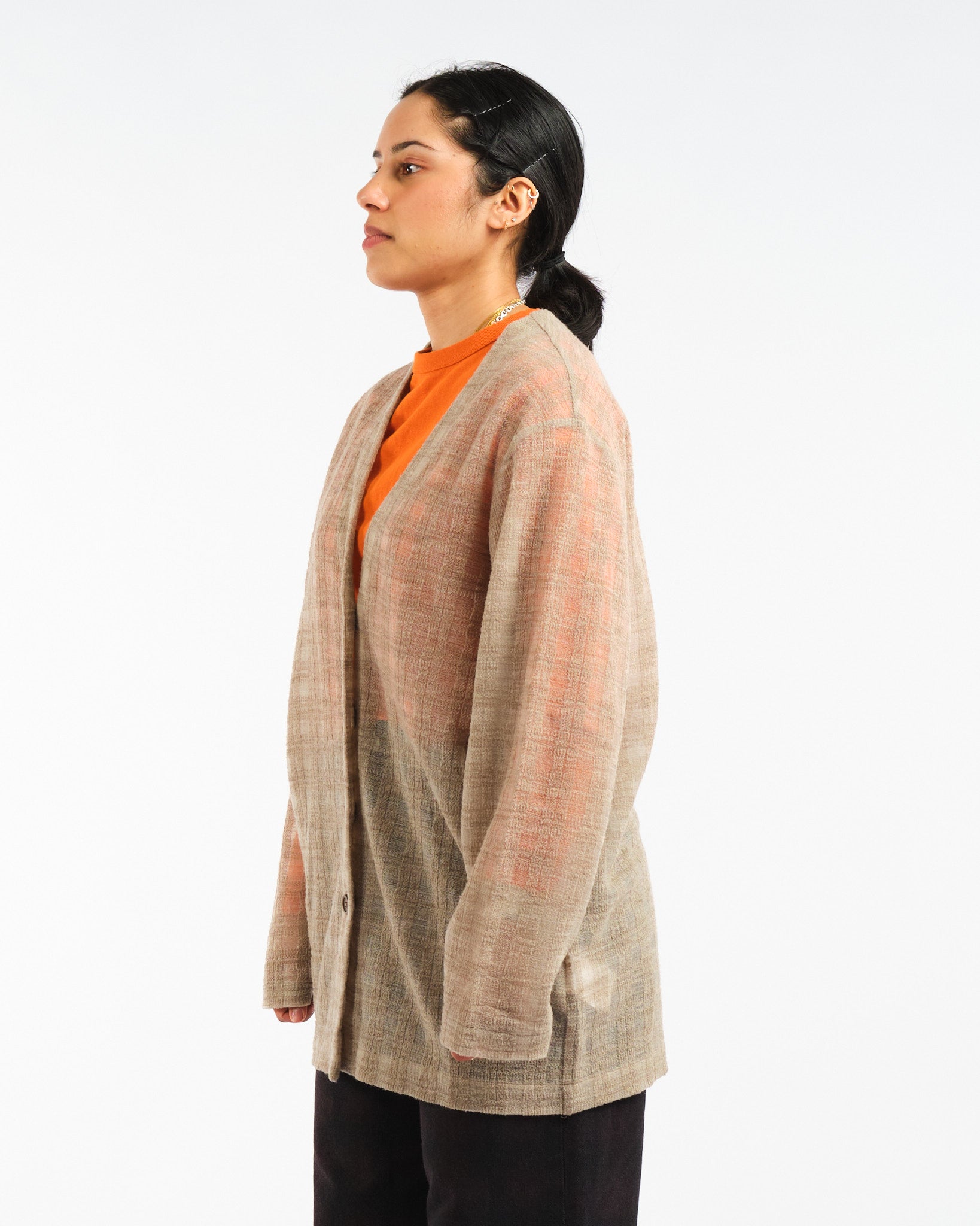Midline Cardigan Grey Disintegration Check by Our Legacy - Meadow