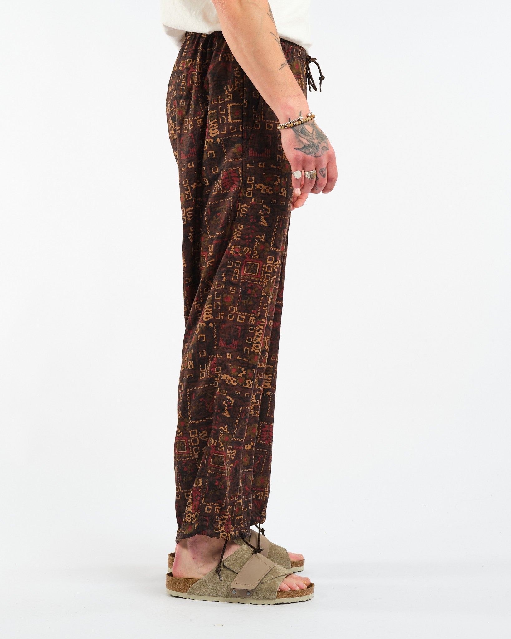 MIL Easy Pants Batik Print PE Brown - Meadow