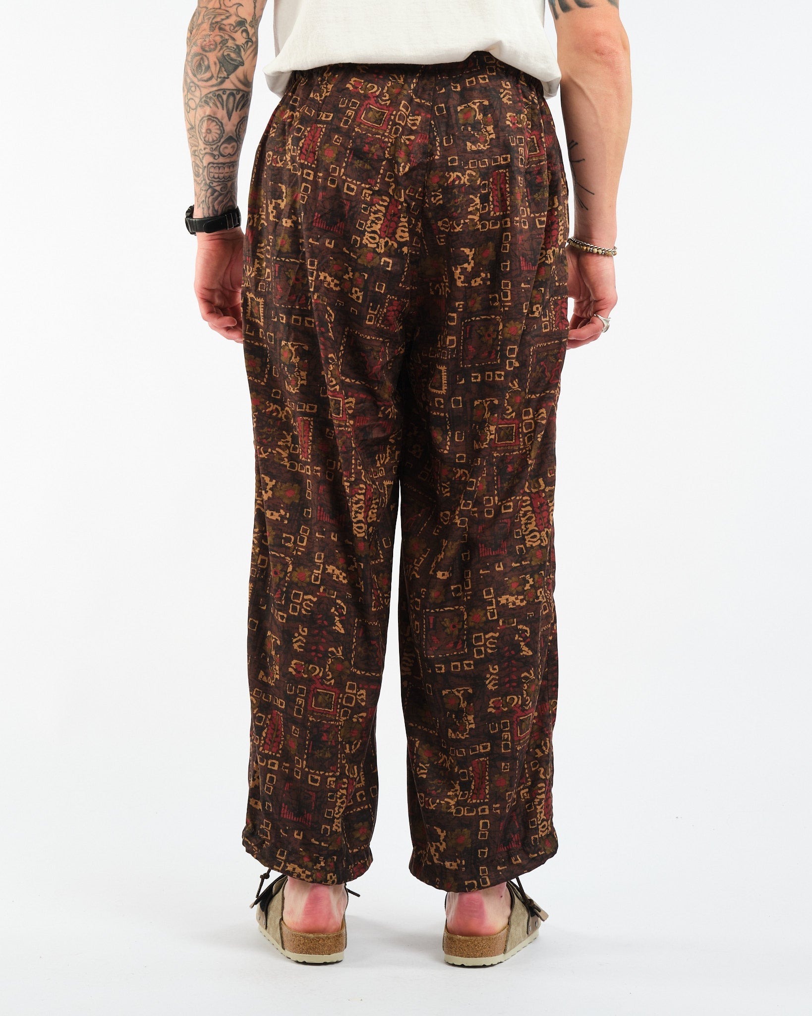MIL Easy Pants Batik Print PE Brown by Beams+ - Meadow
