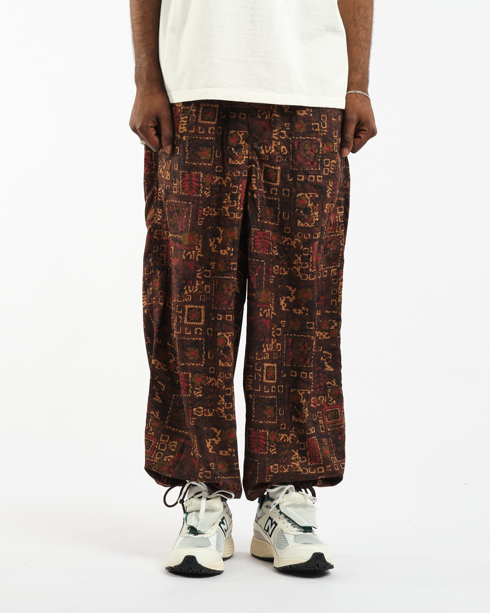 MIL Easy Pants Batik Print PE Brown by Beams+ - Meadow