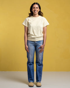 Na'maka'oh SS T-Shirt Pastel Yellow from sunray spirit - photo №1. New T-shirts at meadowweb.com