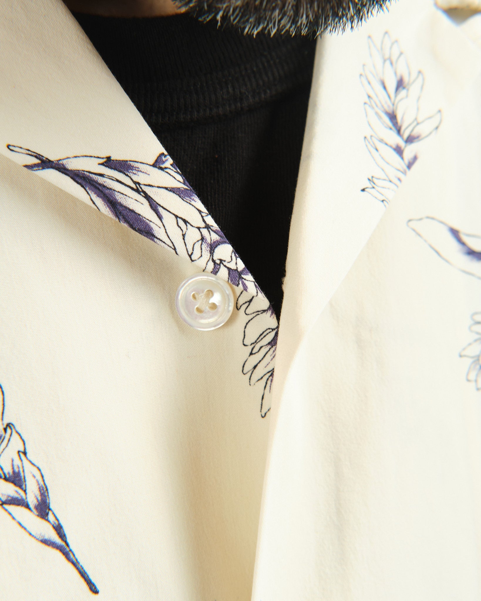 Open Collar Wind H/S Shirt Ecru by Nanamica - Meadow