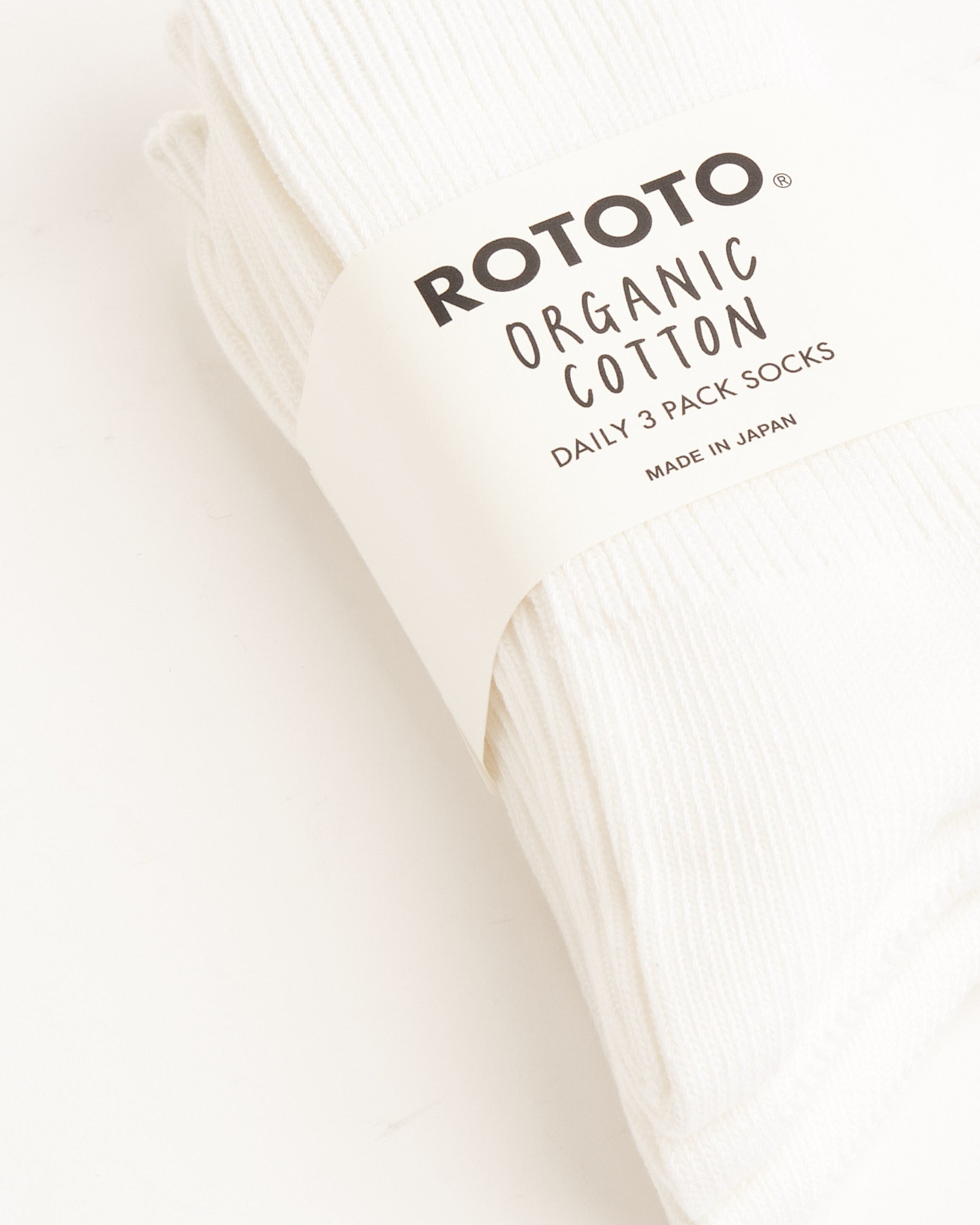 Organic Daily 3 Pack Crew Socks White - Meadow