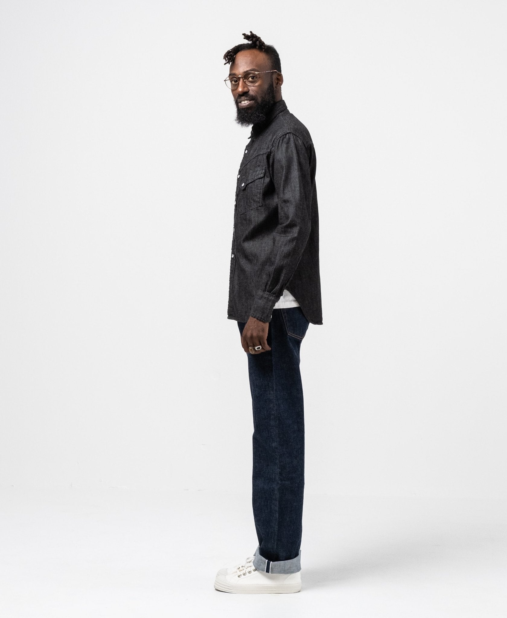 Ranchman Shirt Black Denim by TCB - Meadow