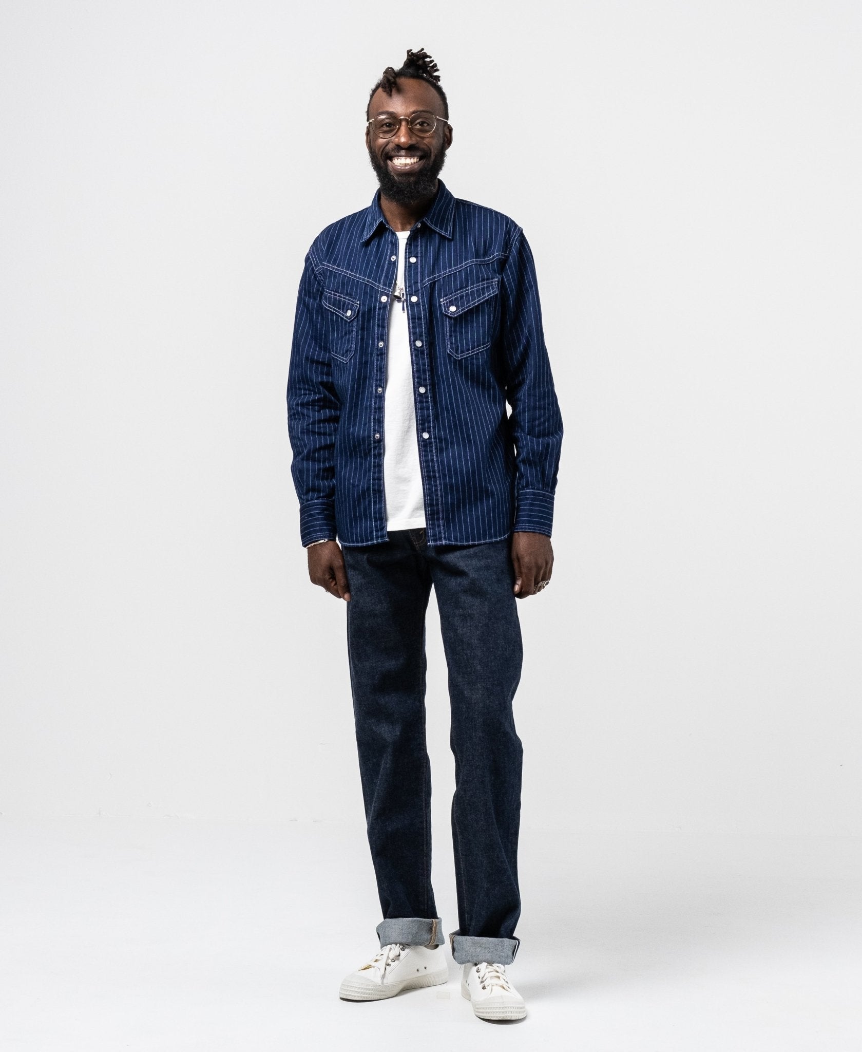 Ranchman Shirt Blue Wabash by TCB - Meadow