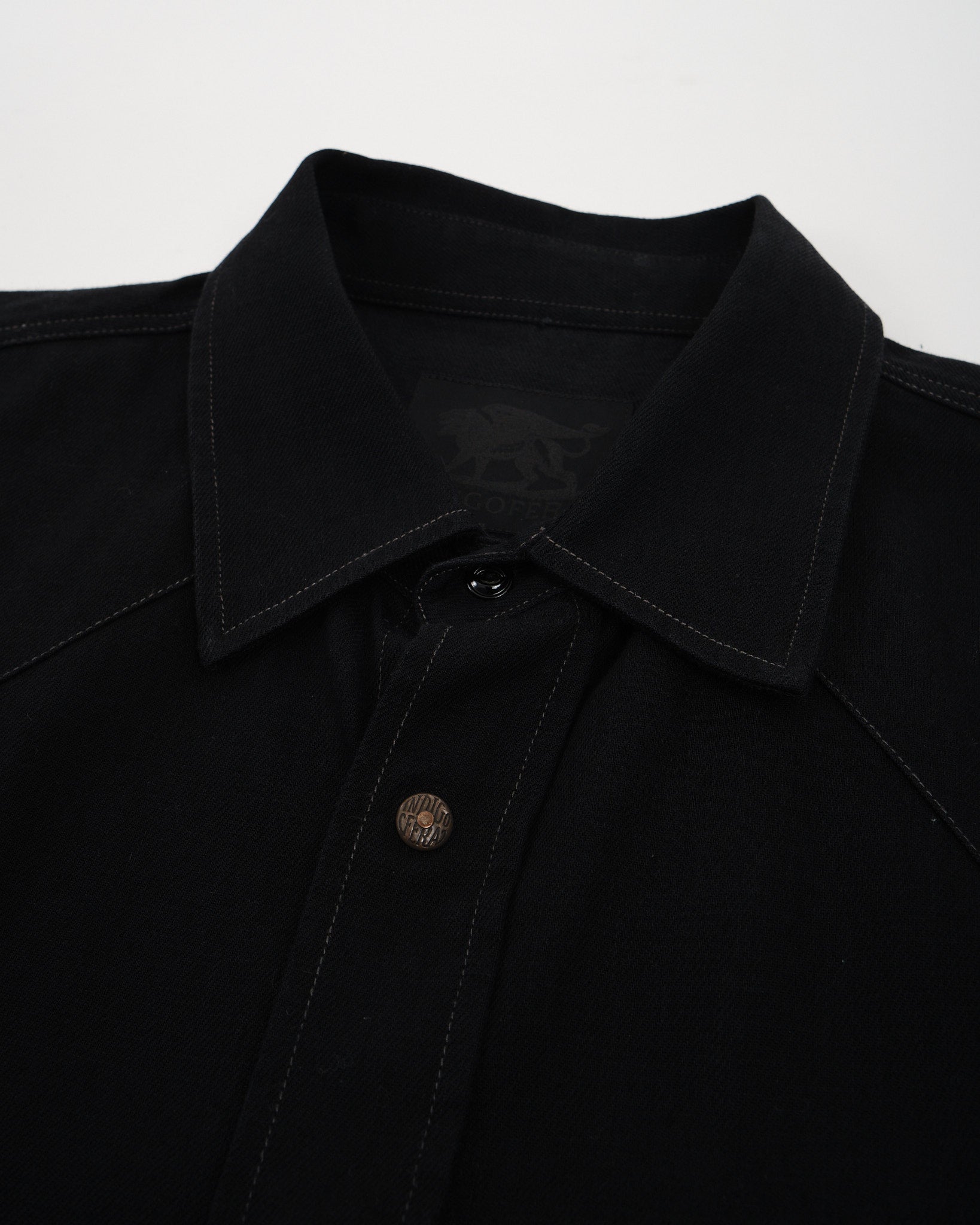 Ryman Shirt 8 oz Kochi Black Denim Rinsed - Meadow