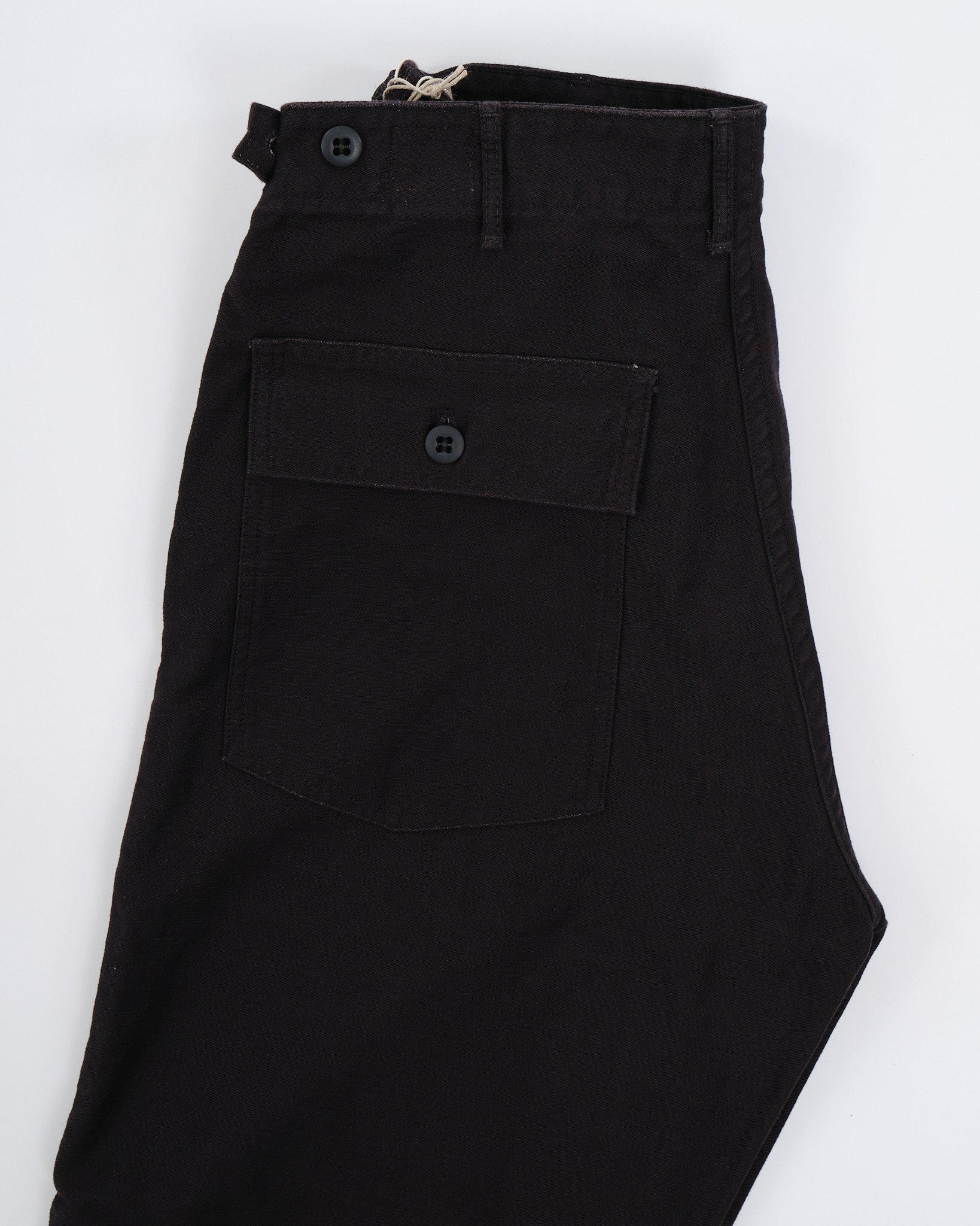 Slim Fit Fatigue Pants Black by orSlow - Meadow