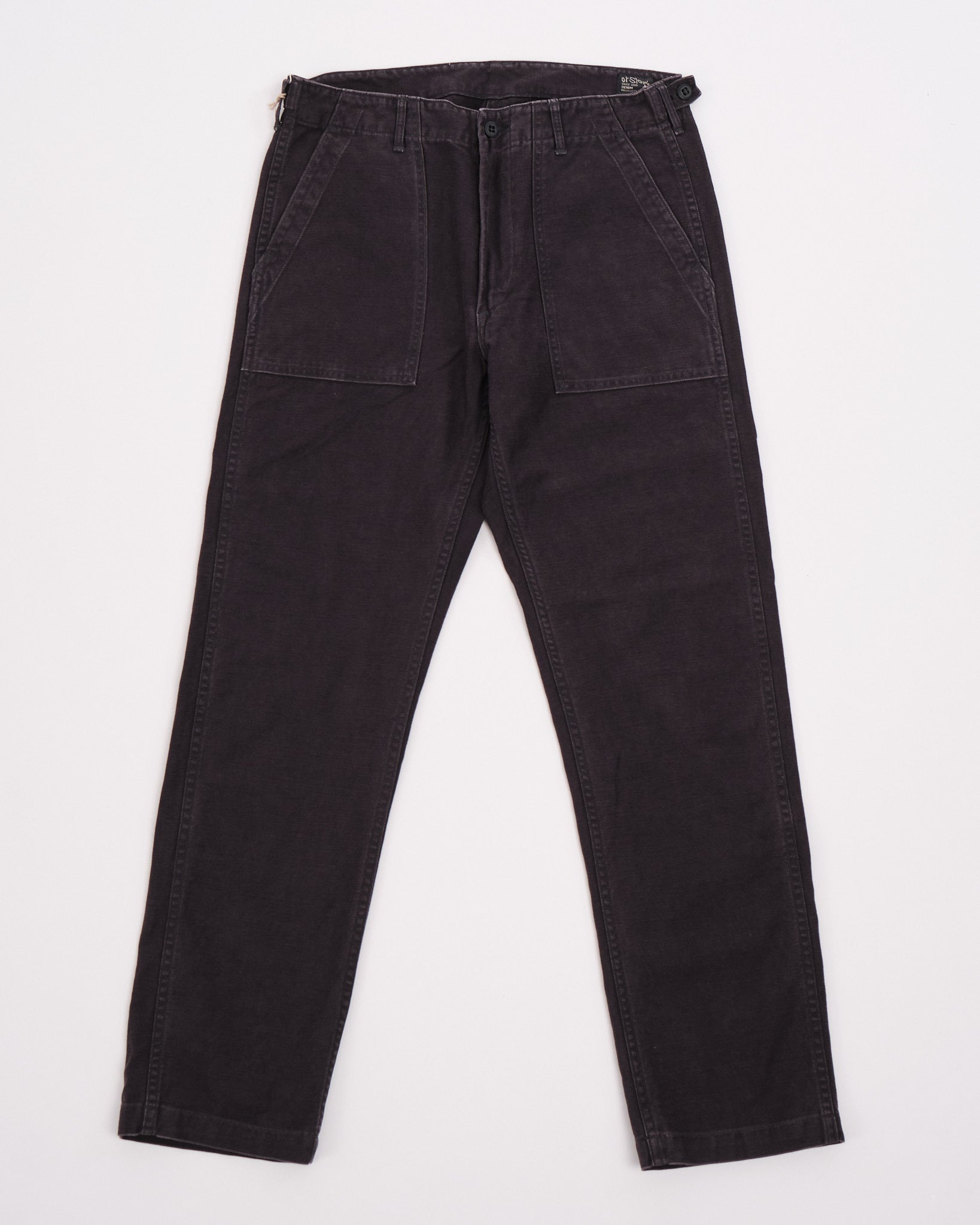 SLIM FIT FATIGUE PANTS BLACK STONE by orSlow - Meadow