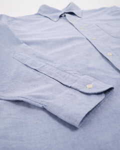 STANDARD OXFORD LIGHT BLUE BUTTON DOWN SHIRT from orSlow - photo №7. New Shirts at meadowweb.com