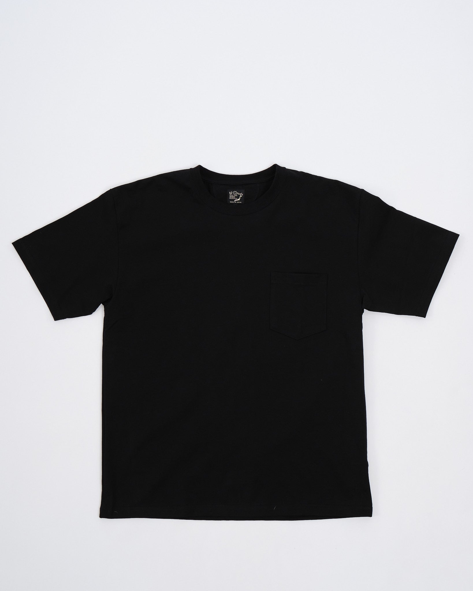 T-shirt With Pocket Black by orSlow - Meadow