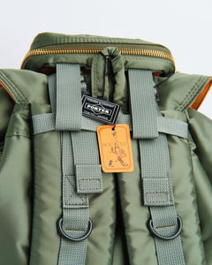 Tanker Rucksack Sage Green + from Porter by Yoshida - photo №5. New Bags at meadowweb.com