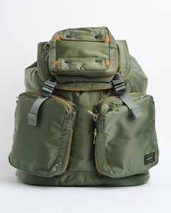 Tanker Rucksack Sage Green + from Porter by Yoshida - photo №1. New Bags at meadowweb.com