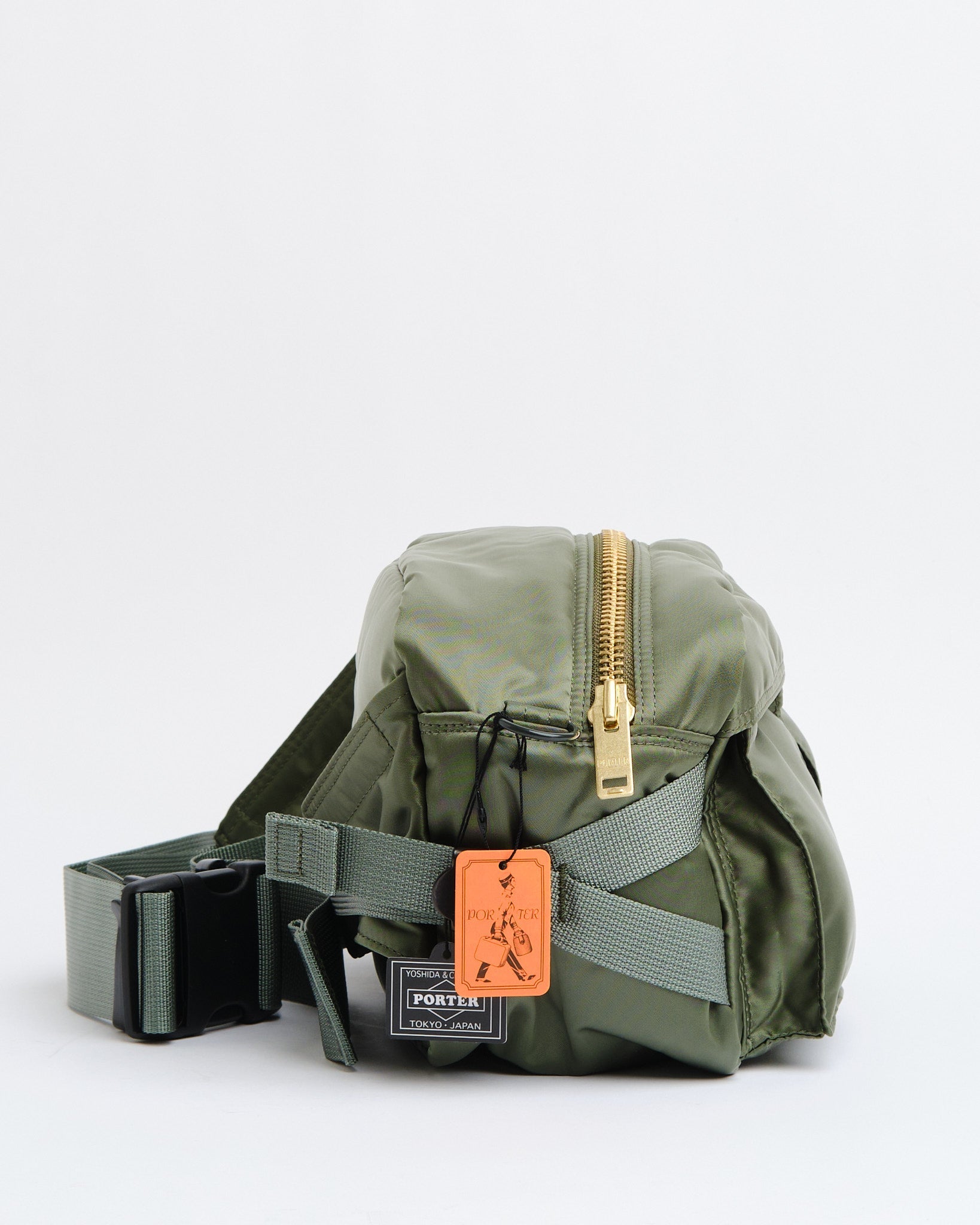 Tanker Waist Bag Sage Green by Porter by Yoshida ▶️ Meadow