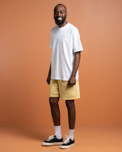 Track Short Yellow Cream from Lady White Co - photo №1. New Shorts at meadowweb.com