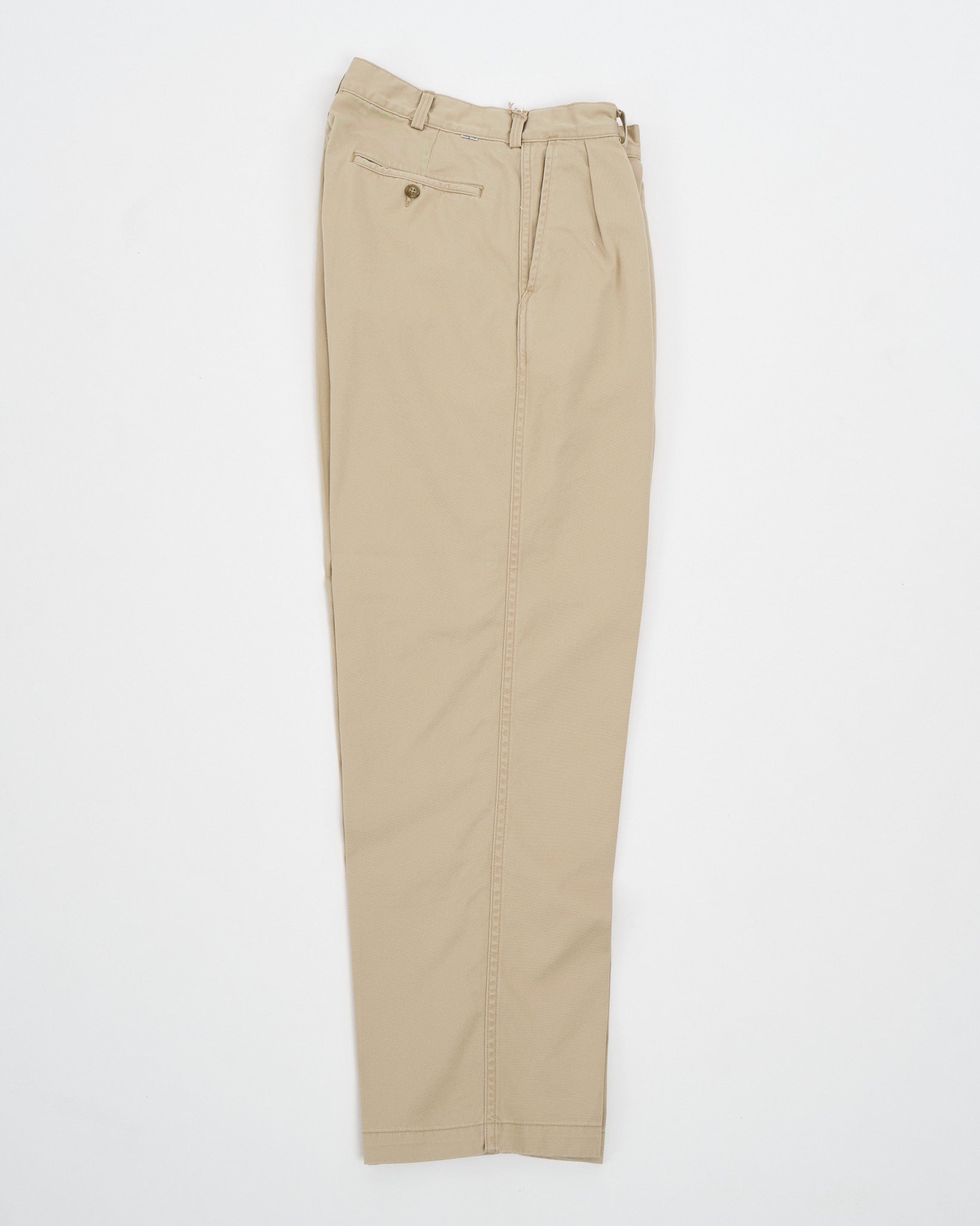 Two Tuck Wide Trousers Khaki by orSlow - Meadow