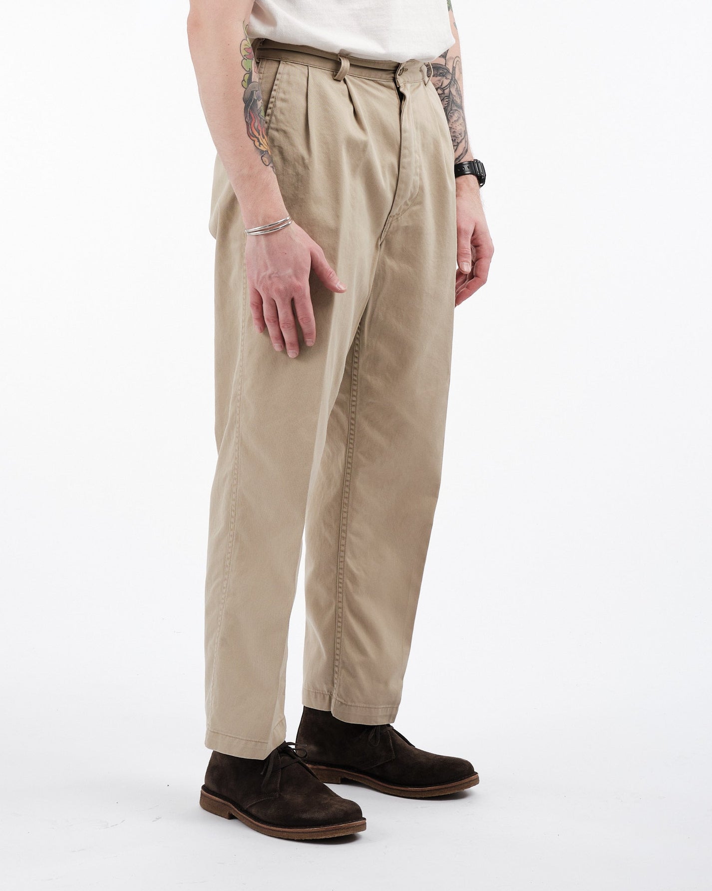 【PRE ORDER】Double-tuck wide trousers (wool)