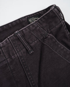 US ARMY FATIGUE PANTS REGULAR FIT BLACK STONE from orSlow - photo №8. New Trousers at meadowweb.com