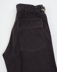 US ARMY FATIGUE PANTS REGULAR FIT BLACK STONE from orSlow - photo №2. New Trousers at meadowweb.com