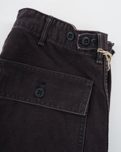 US ARMY FATIGUE PANTS REGULAR FIT BLACK STONE from orSlow - photo №3. New Trousers at meadowweb.com