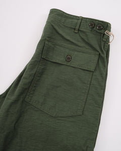 US ARMY FATIGUE PANTS REGULAR FIT GREEN from orSlow - photo №2. New Trousers at meadowweb.com