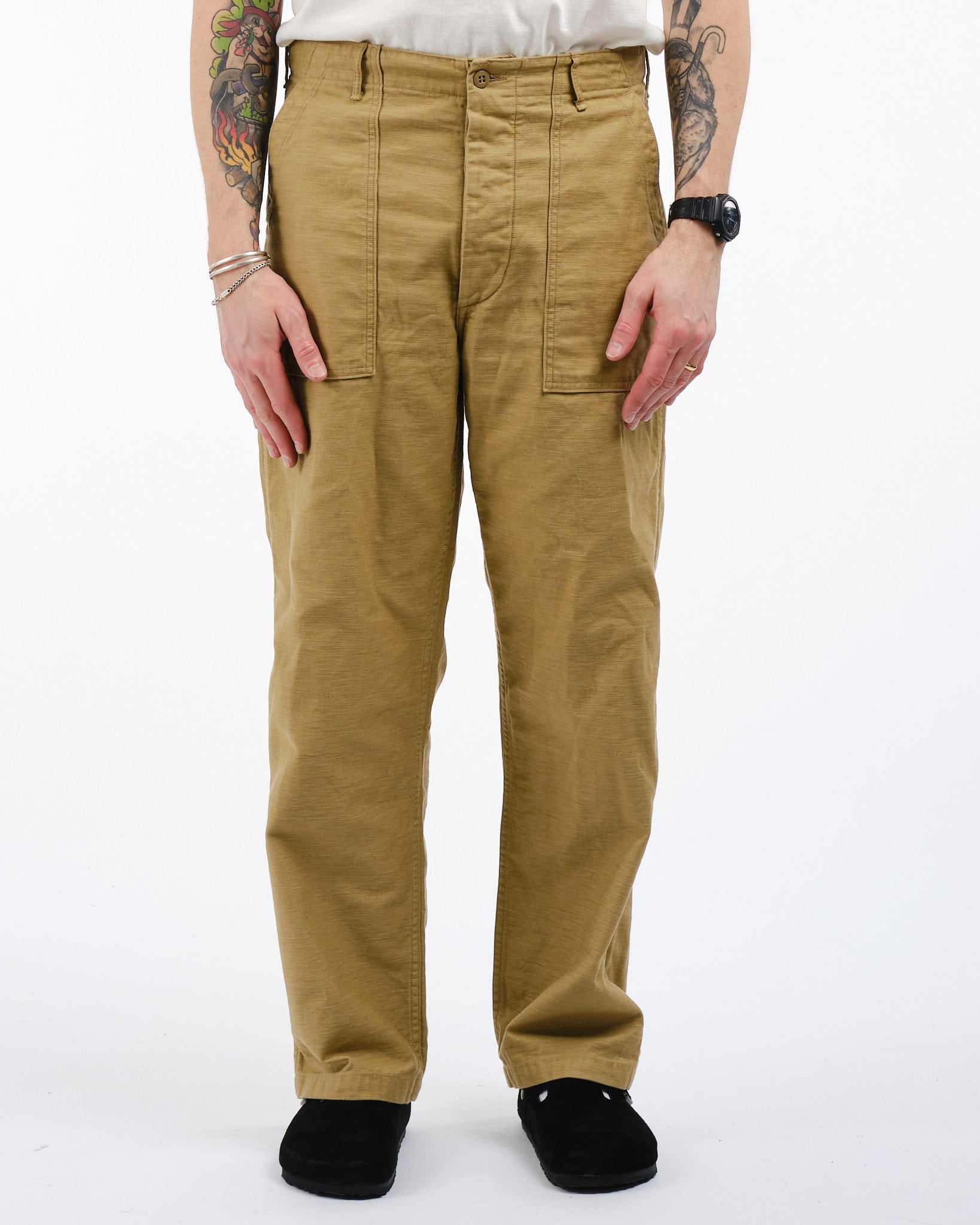 パンツ orSlow US ARMY FATIGUE KHAKI US Army Fatigue Pants Regular Fit Khaki by orSlow - Meadow