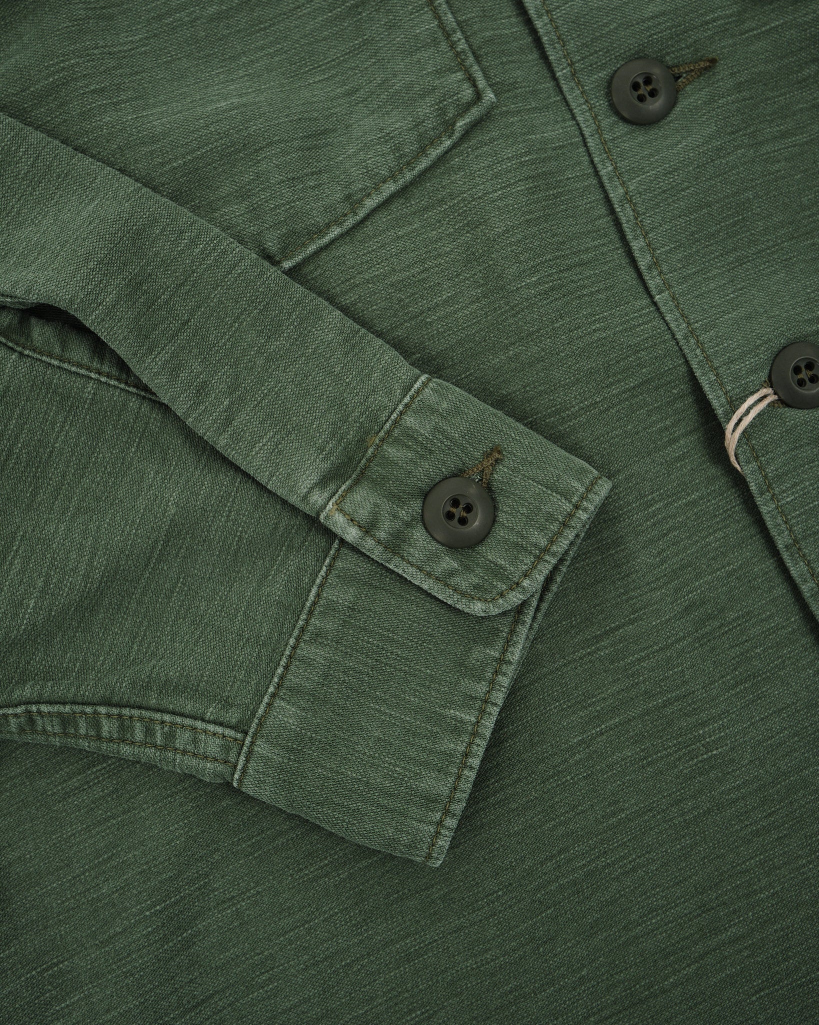 US Army Fatigue Shirt Green Used Wash by orSlow - Meadow