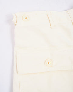 US ARMY FATIGUE SHORTS ECRU from orSlow - photo №7. New Trousers at meadowweb.com