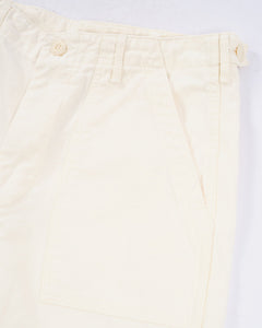 US ARMY FATIGUE SHORTS ECRU from orSlow - photo №5. New Trousers at meadowweb.com