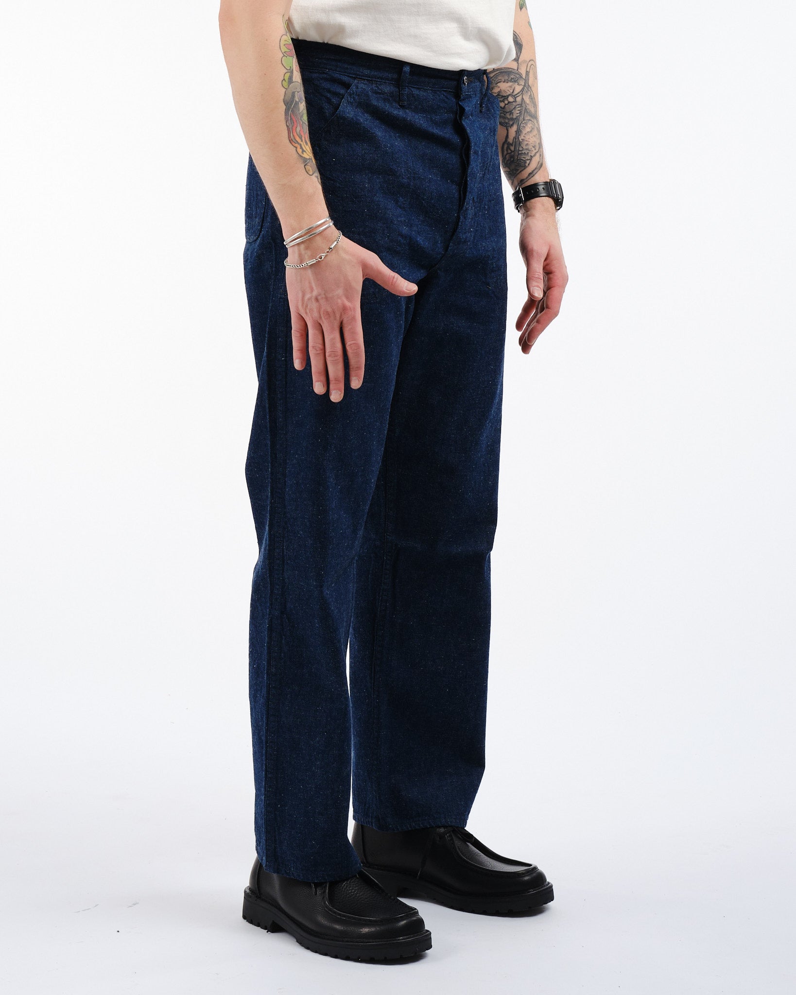 Navy Utility Pocket Detail Pants