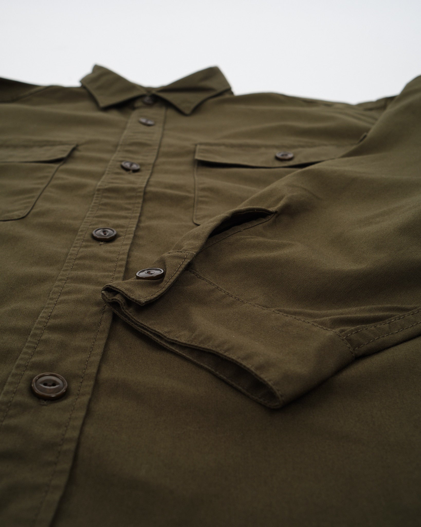 Utility Light Wind Shirt Khaki by Nanamica - Meadow