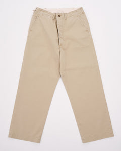 VINTAGE FIT ARMY TROUSERS KHAKI STONE WASH from orSlow - photo №4. New Trousers at meadowweb.com