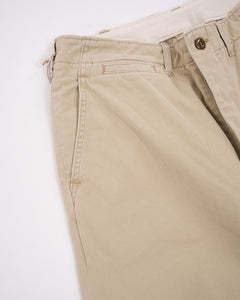 VINTAGE FIT ARMY TROUSERS KHAKI STONE WASH from orSlow - photo №5. New Trousers at meadowweb.com