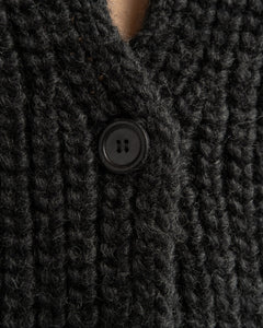 Wave Cardigan Grey Melange Chunky Wool from Our Legacy - photo №7. New Cardigans at meadowweb.com